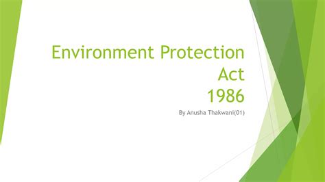 Environment Protection Act | PPTX