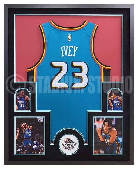 Jaden Ivey Autographed Framed Pistons Teal Jersey - The Stadium Studio
