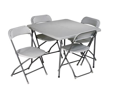 Office Star 5 Piece Folding Table and Chair Set by OJ Commerce PCT-05 ...