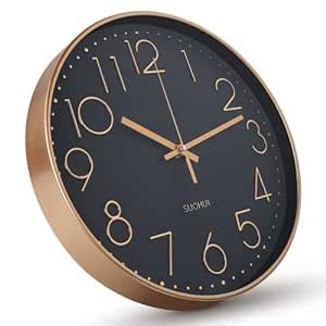 Buy SUOHUI Fibreglass Plastic 12 Inch Silent Wall Clock Non-Ticking ...