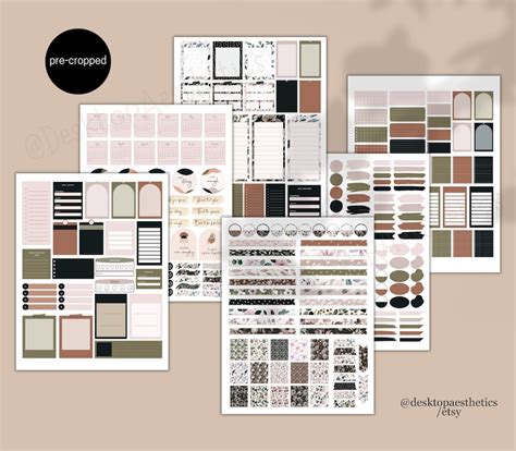 Buy 1200 Boho Chic Digital Stickers Bundle for Goodnotes PNG Online in ...