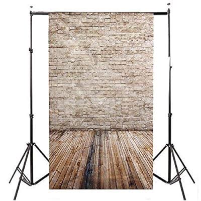 Buy Photo Background, LESS CREASE Brick Wall Wood Floor AAAAA Backdrop ...