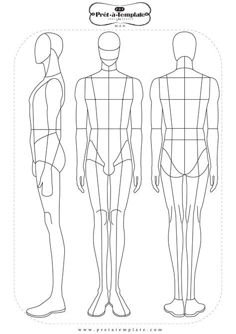 Fashion Design Figure Templates, Web fashion sketchbook figure template: