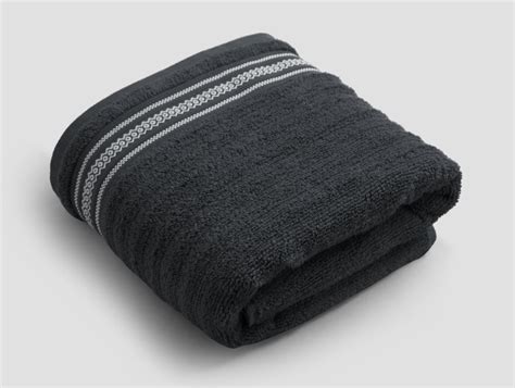 Solid Dark Grey 100% Cotton Bath Towel-Mellow By Spaces – Spaces India