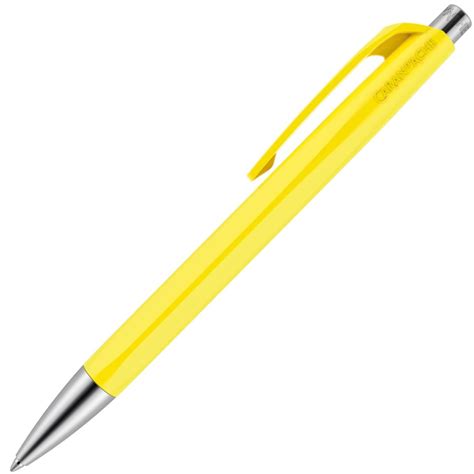 Caran D'Ache 888 Infinite Ballpoint Pen, Lemon Yellow Resin Hexagonal ...