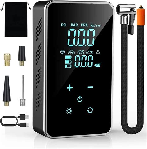 Tyre Inflator For Car Touch Screen Portable Air Compressor-Upgrade 2000 ...