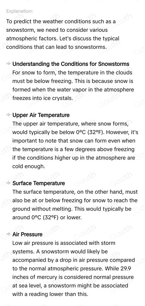 Solved: A snowstorm was predicted in Chicago. Identify the possible ...