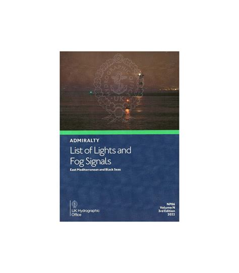 NP86 Admiralty List of Lights and Fog Signals Vol N East Mediterranean and Black Sea
