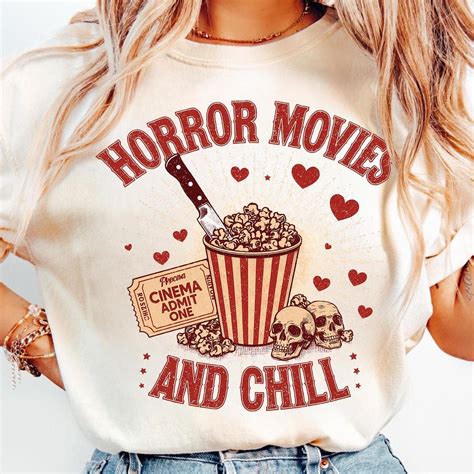 Horror Movies and Chill Halloween PNG, Spooky Movie Night Digital ...