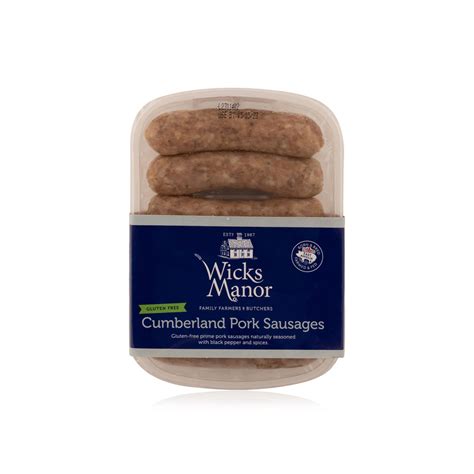 Wicks Manor gluten-free cumberland sausages - 400g - Spinneys UAE