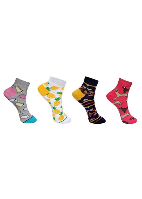 Get Pack of 4 Knitted Design Multi Coloured Socks at ₹ 450 | LBB Shop
