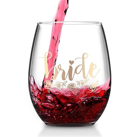 Buy Bride Wine Glass Gift for Wedding Engagement Wedding Wine Glass ...