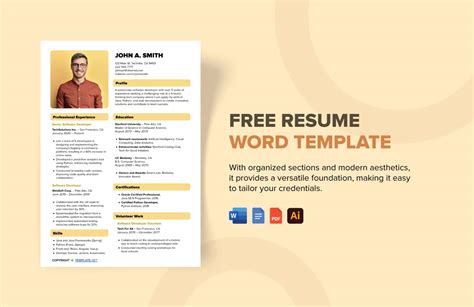 Free Resume Word Template - Download in Word, Google Docs, PDF ...
