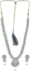 Priyaasi Metal Silver Silver Jewellery Set Price in India - Buy ...