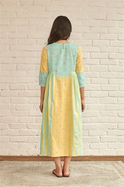 Iris Color-block Midi Dress – prakritijaipur