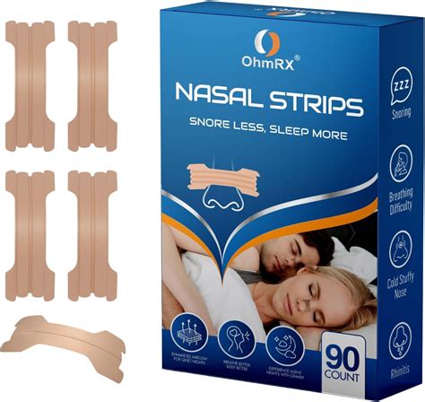 Amazon.com: Ohmrx Nasal Strips for Snoring | Comfortable 90 Nose Strips ...