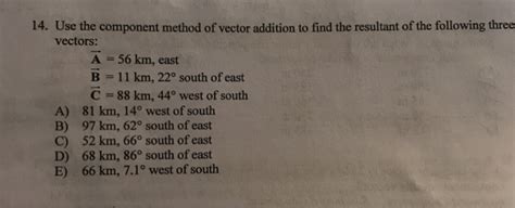 Resultant Vector Using Component Method 的图像结果