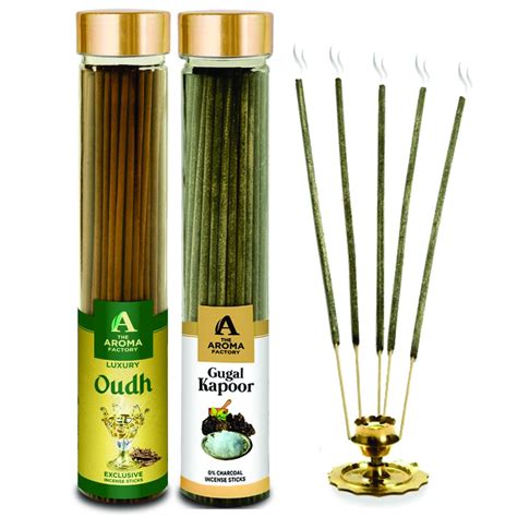 The Aroma Factory Organic Incense Sticks (oudh & Gugal Kapoor) Charcoal ...