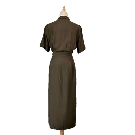 "brand unknown"(womens) rayon design s/s long shirt one-piece | ALTNOI