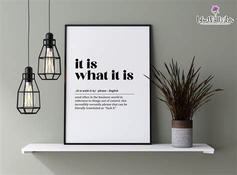 It is What Definition Print | Humorous Office Wall Art (digital ...