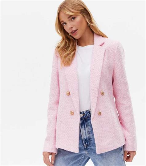 Pink Bouclé Utility Blazer | New Look