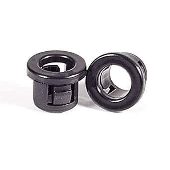 Aicosineg 100PCS Industrial Hole Plug 8mm Mounted Dia Black Nylon Snap ...