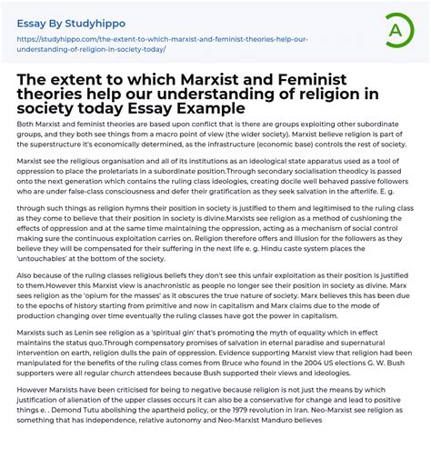 Exploring the Conflict between Marxist and Feminist Theories ...