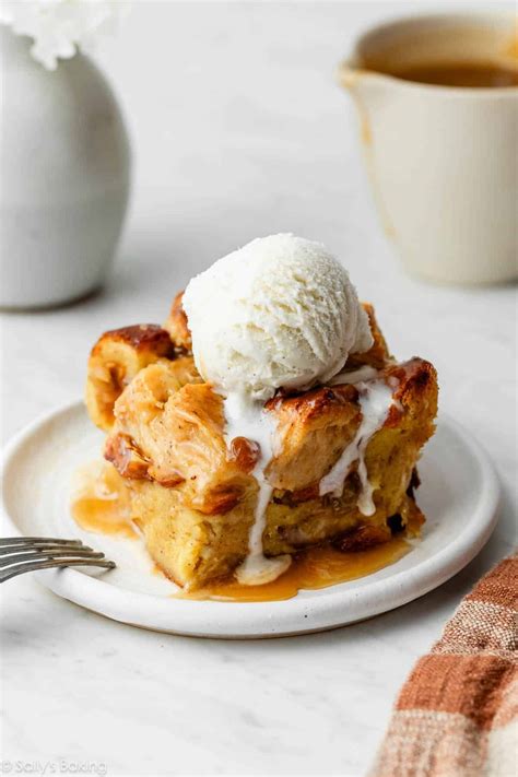 Bread Pudding with Butter Rum Sauce - Sally's Baking