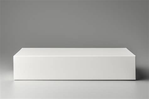 Clean and minimalistic white blank box packaging mockup created with ...