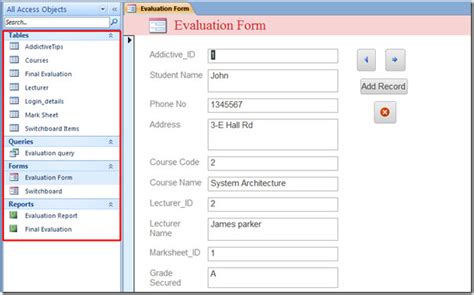 MS Access 2010: Project Explorer in VBA Environment
