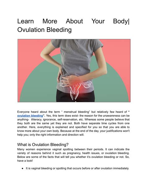 PPT - Learn More About Your Body Ovulation Bleeding PowerPoint ...