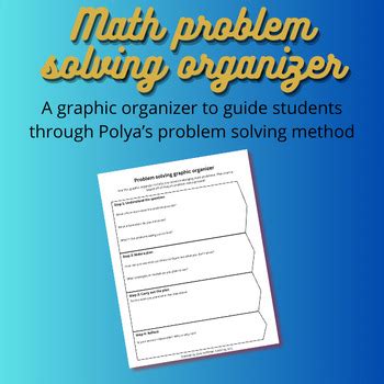 Image result for Math Problem Solving Graphic Organizer
