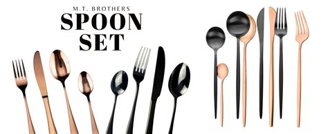 M.T. BROTHERS - Stainless Steel Flatware Set, Tableware Cutlery Set ...