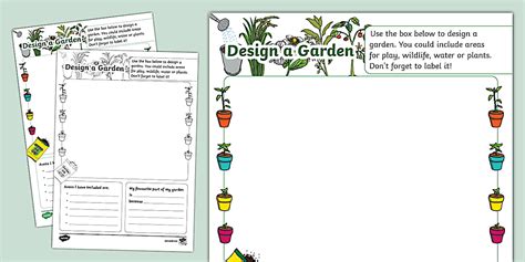 Design a Garden Worksheet