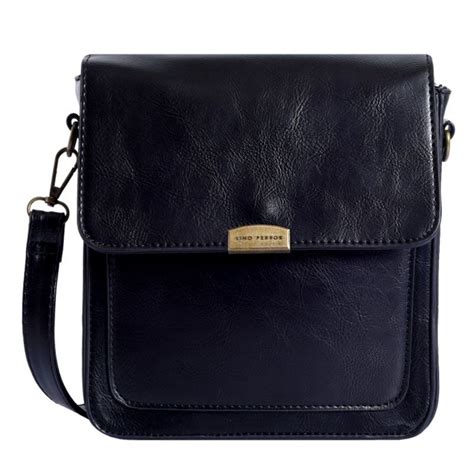 Buy Lino Perros Faux Leather Black Sling Bag Online