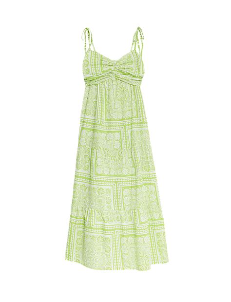 Buy Pure Cotton Printed V-Neck Midaxi Beach Dress at Marks & Spencer