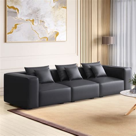 Buy Mills Half Leather 3-Seater Sofa from Home Centre at just INR 113324.0