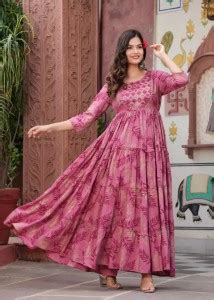 Valmo Women Chikan Embroidery Anarkali Kurta - Buy Valmo Women Chikan ...