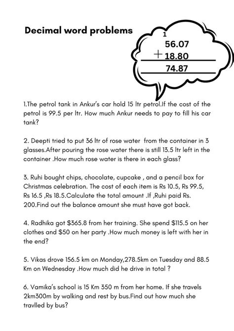 Solving Decimal Word Problems 的图像结果