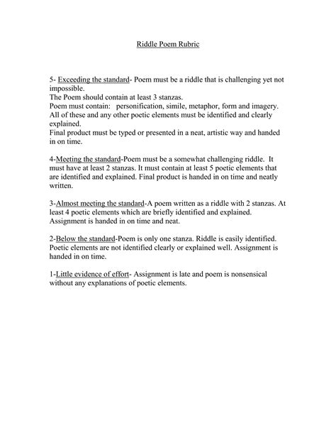 Poetry rubric | DOC