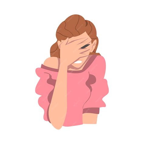 Mujer avergonzada cubriendo su cara con la mano Persona arrepentida ...