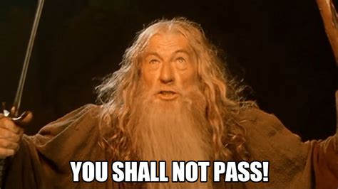 Image result for Thou Shall Not Pass Python