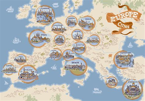 European cities map