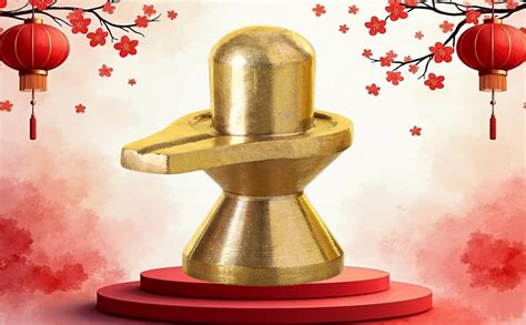 Buy Denique Brass Lord Shiva Linga Lingam Shivling Statue for Home ...