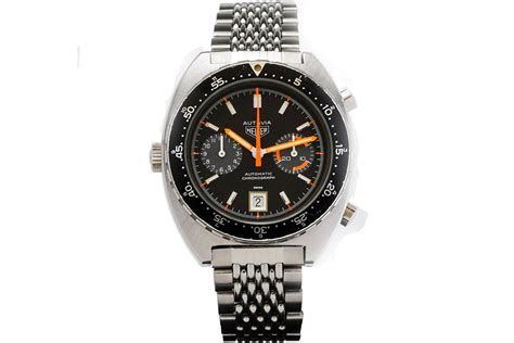 1974 Heuer Autavia 11630 MH Black/Orange Watch For Sale - Mens Vintage ...