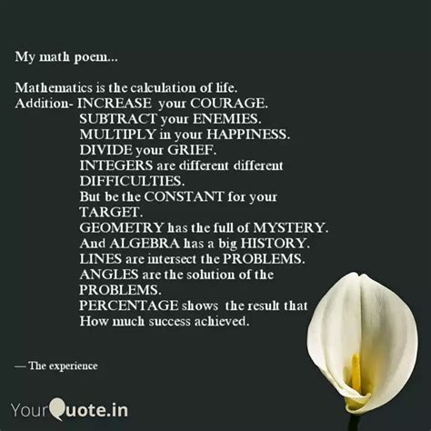 My math poem... Mathemat... | Quotes & Writings by The Experience ...
