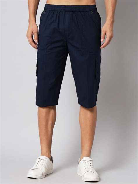 Men's Navy Blue Cotton Three Fourth Shorts – Studio Nexx