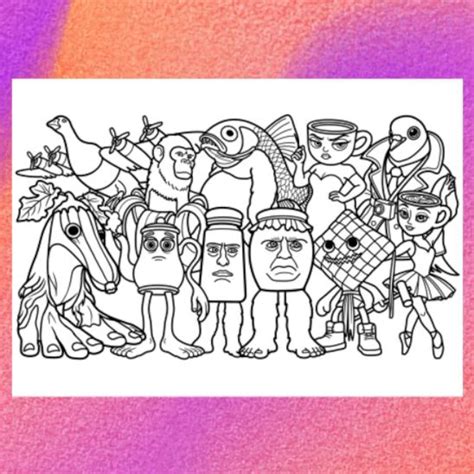 Brainrot Animals Coloring Page 1 PNG and 1 PDF A4 Size / Digital ...