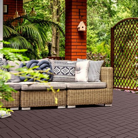 Snapklik.com : Plastic Interlocking Deck Tiles, 36 Pack Outdoor Patio ...