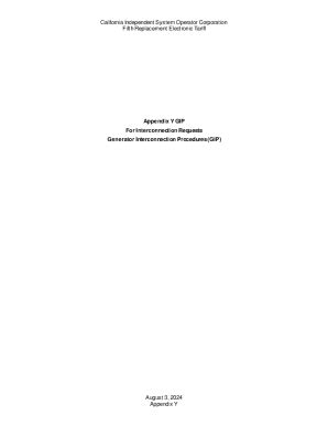 Fillable Online Generator Interconnection Procedures (gip) Fax Email ...